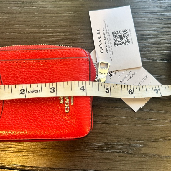 Coach Red Leather Wallet - Picture 4 of 5